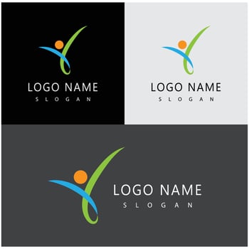 Healthy Life people logos vector