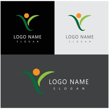 Sucses Healthy Life people logo template design vector