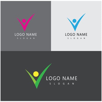 Background Healthy Life people simple logos vector
