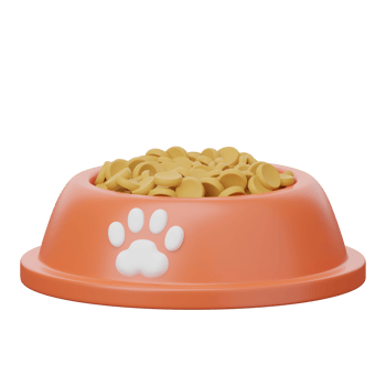 An orange bowl with food in it png