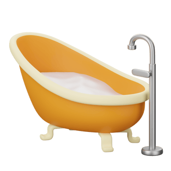 A bathtub with a faucet and a soap dispenser png