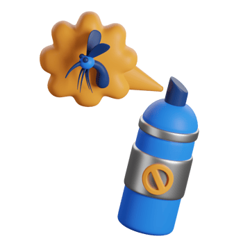 A spray bottle with a bug on it png
