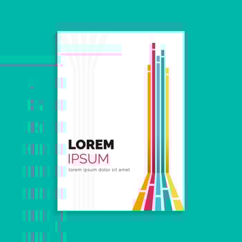 Cover Design with Abstract Line Perspective Composition vector