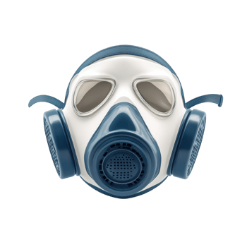 Protective Respirator Mask on transparent background. png