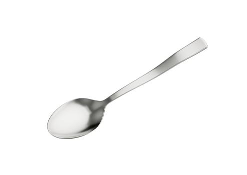 A Metal Spoon With Its Elongated Handle And Rounded Bowl. 3D Illustration png