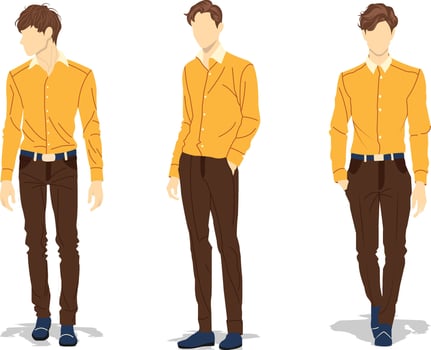 Men's Casual Fashion Illustration vector