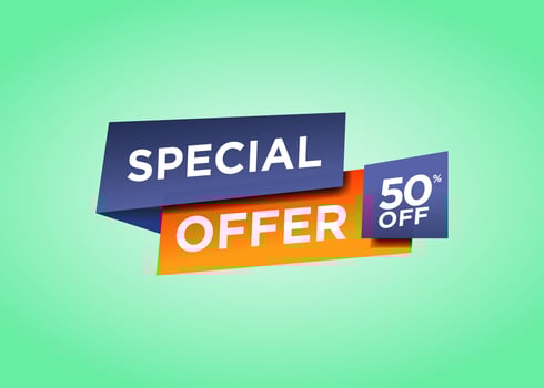 Label design related to special offer vector