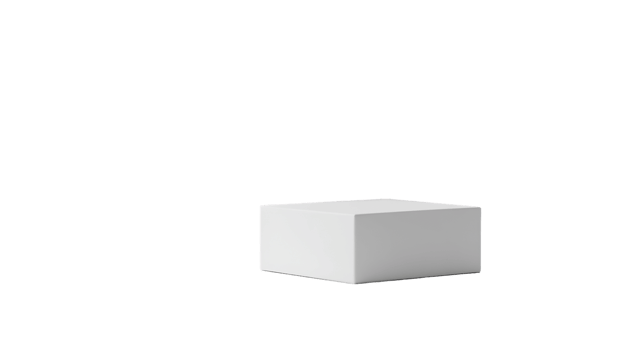 Single White Rectangular Block On Transparent Background png