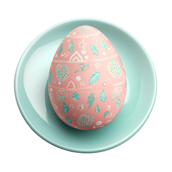 Artistic Easter Egg on Transparent Background png