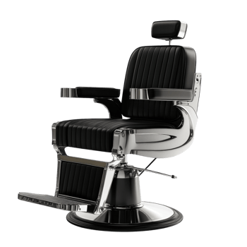 Modern Barbershop Classic Chair on transparent background. png