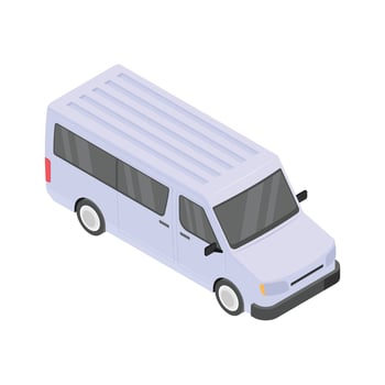 van icon representing family and group transportation vector