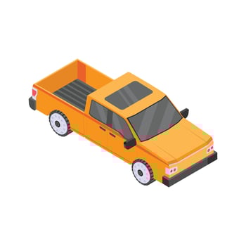Take a look at this amazing icon of pickup truck in isometric style vector