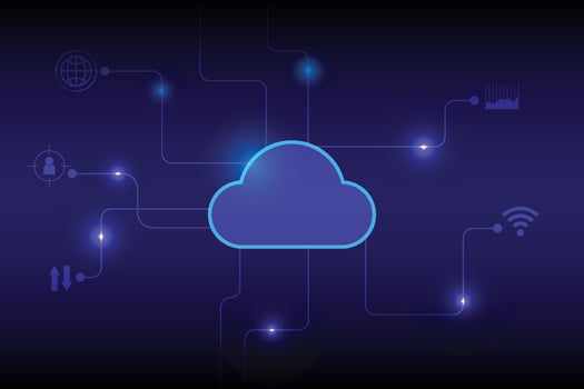 data storage cloud internet database and data server concept, technology background vector