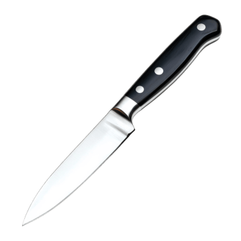 Sharp Kitchen Knife Closeup on transparent background. png