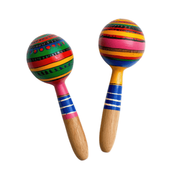 Vibrant Maraca Party Vibes on transparent background. png