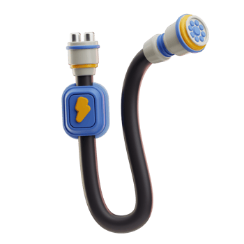 Charging Cable Technology electric car illustration 3D png