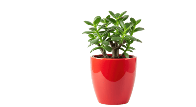A indoor plant in a red pot png