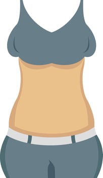 woman body illustration with isolated background vector