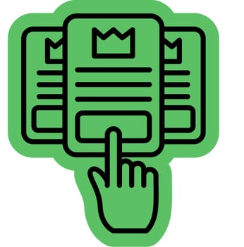 confirmation subscription outline colour icon vector