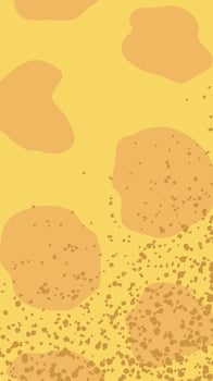 A yellow background with spots of dirt and dirt vector