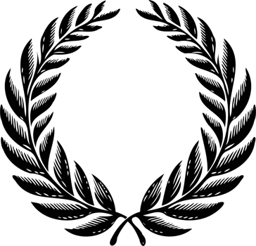 Simple line drawing. Gold laurel wreath icon isolated. Laurel wreath icon. Decorative Elements Of Plants png
