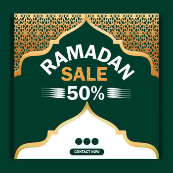 Ramadan Sale Social Media Post Design vector