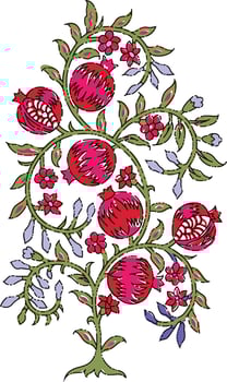 pomegranate tree clip art vector