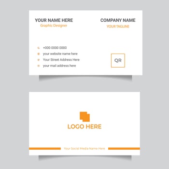 Minimalistic business card for office, networking and corporate branding. vector
