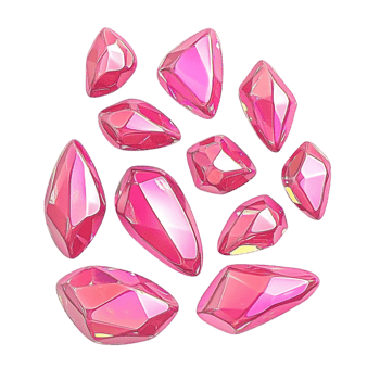 Pink Gemstone Collection in Different Cuts and Shapes png