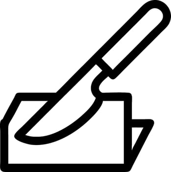Culinary Spread Knife Icon Collection vector