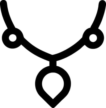 Pendant Necklace Icon Series vector