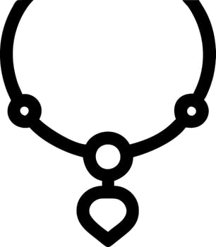 Elegant Necklace Symbol Collection vector