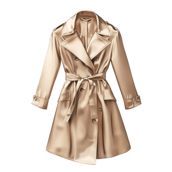 Classic Brown Trench Coat With A Tailored Fit And Stylish Buttoned Closure png