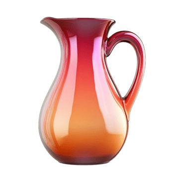 Elegant Glass Pitcher with Gradient Colors png