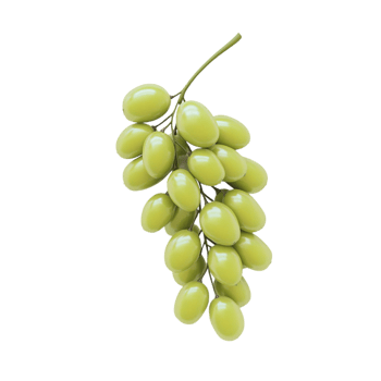 A bunch of green grapes on png
