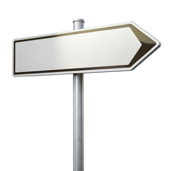 Oversized arrow direction sign for maximum visibility is isolated on transparent background png