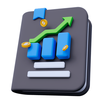 Financial Book 3D Illustration png