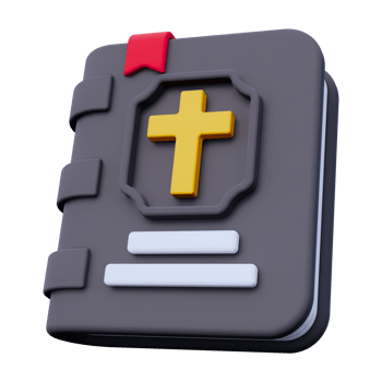 religion books 3D Illustration png