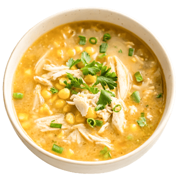 Creamy Chicken and Corn Soup Recipe Delicious png