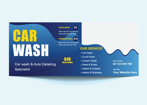 Your Trusted Car Wash Drive Clean Feel Great.Perfect for showcasing services, promotions, and branding. Easy to edit for social media success. vector