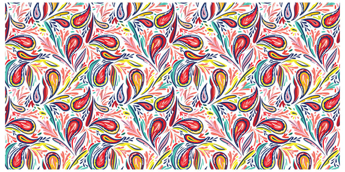 An elegant blue and white paisley design showcasing flowing curves and ornate motifs against a soft backdrop. vector