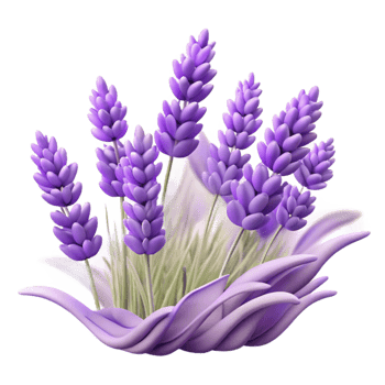 beautiful modern A field of lavender flowers swaying in the wind, soft purple hues, Impressionist style original png