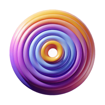serene minimalist A series of concentric circles, radiating outwards, with vibrant gradients and a subtle, textured surface genuine png