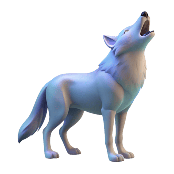 stunning minimalist A solitary wolf howling at the northern lights, ethereal lighting, dreamlike style high quality png