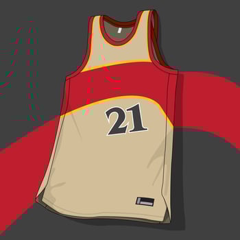 Basketball apparel clothing vintage style jersey vector