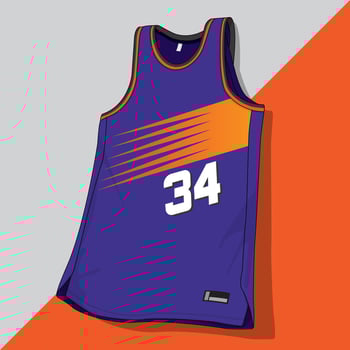 Athletic basketball jersey uniform vector