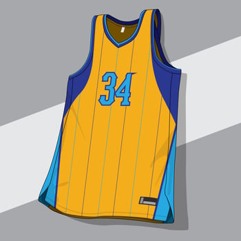 Striped basketball jersey uniform template design vector