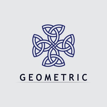 Geometric logo stock icon illustration and business logo vintage symbol vector