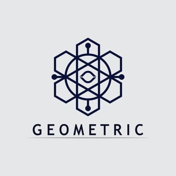 symbol Geometric logo stock icon illustration and business logo vector