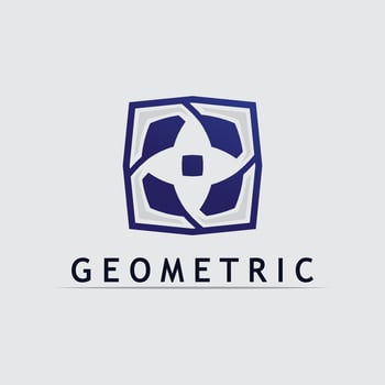 Geometric logo stock icon illustration and business logo design abstract vector